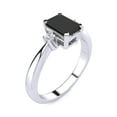 thumbnail image 2 of SuperJeweler 2 1/2 Carat Octagon Shape Black Onyx and Diamond Ring In Sterling Silver For Women, 2 of 6
