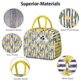 thumbnail image 4 of Lunch Bag Lunch Box for Women Reusable Insulated Lunch Bags,Water-Resistant Stripe Banana Leaf Green Plant Cooler Lunch Tote Bag, Large Capacity for Work Travel Picnic, 4 of 6