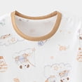 thumbnail image 6 of NIEWTR 2T 3T 4T Kids Pajamas Set for Girl Boy Short Sleeve Round Neck Tee + Stretchy Shorts Breathable Pajamas Gift Set Summer Loungewear(A-Coffee,3-4 Years), 6 of 6