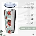 thumbnail image 6 of Kll Insects Stainless Steel Vacuum Insulated Coffee Cup 20 Oz Insulated Travel Mug Water Cup With Leak-Proof Straw Lid & Flip Lid,1 Metal Straws,1 Cleaning Brush, 6 of 8