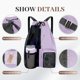 thumbnail image 2 of Mochila de Playa YUHAN PRETTY con Bolsillo Húmedo y Cordón de Malla, Impermeable para Hombre y Mujer (Morado), 2 of 6