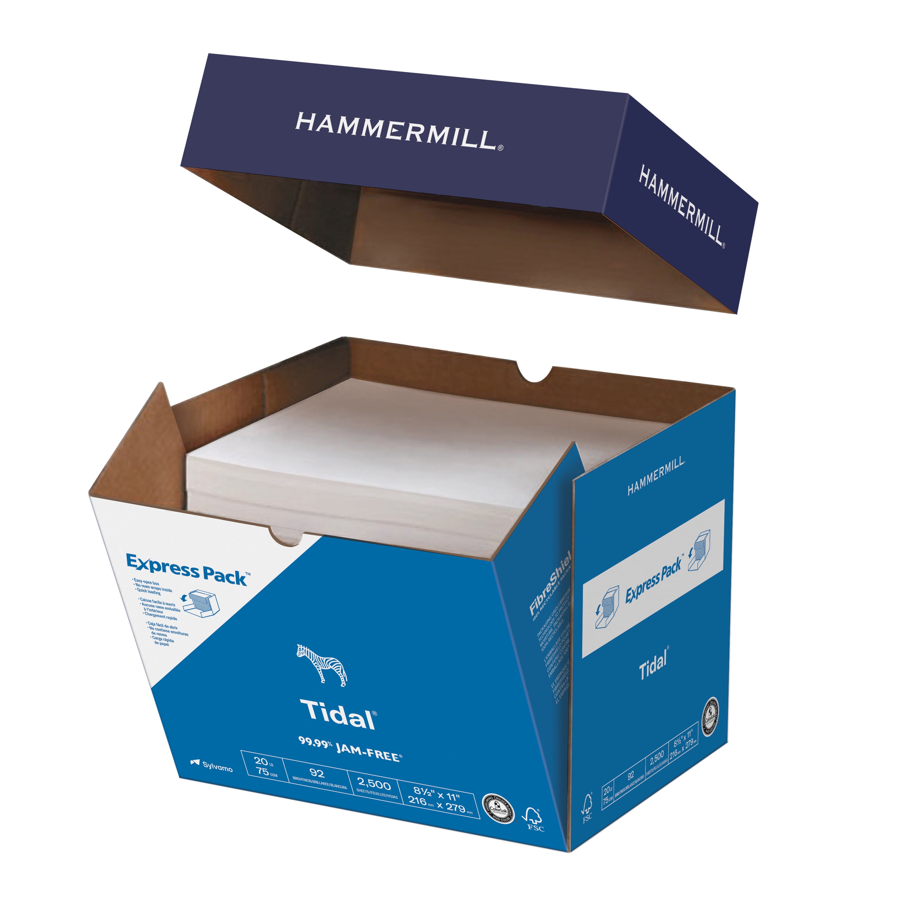 Hammermill Printer Tidal 20 lb., Copy Paper, 8.5" x 2,500 - Walmart.com