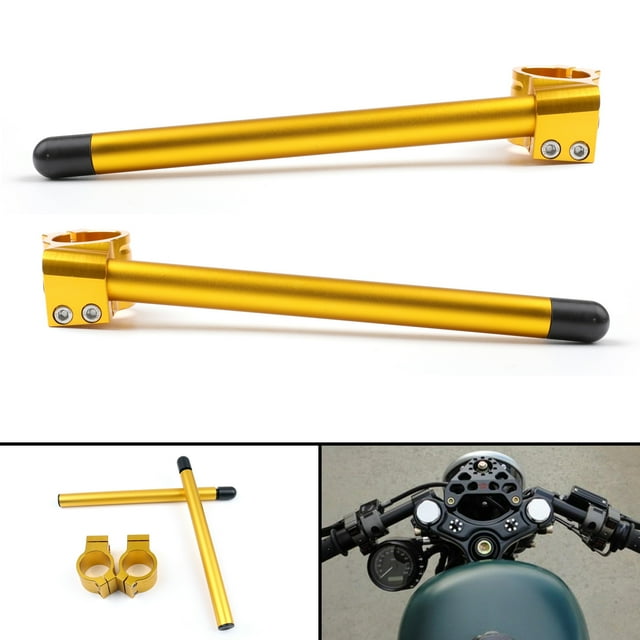 Guidons à Clip Universels pour Motocyclette pour YAMAHA RZ350 1984-1986 35 mm Or