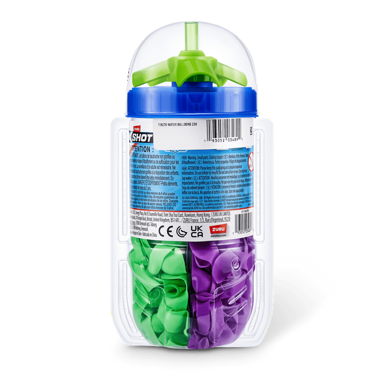 X-Shot Water Warfare 250 Count Pack Water Balloons(Small) with Easy Refill Connector by ZURU
