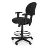 OFM 24-Hour Task Drafting Chair with Arms and Drafting Kit in Charcoal