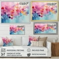 thumbnail image 4 of Designart "Pink Blue Pastel Collage" Abstract Collages Floater Framed Wall Art Living Room, 4 of 7