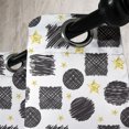 thumbnail image 3 of Ambesonne Black and Yellow Grommet Curtain, Scribble Art, 50" x 84", Black Yellow White, 3 of 6