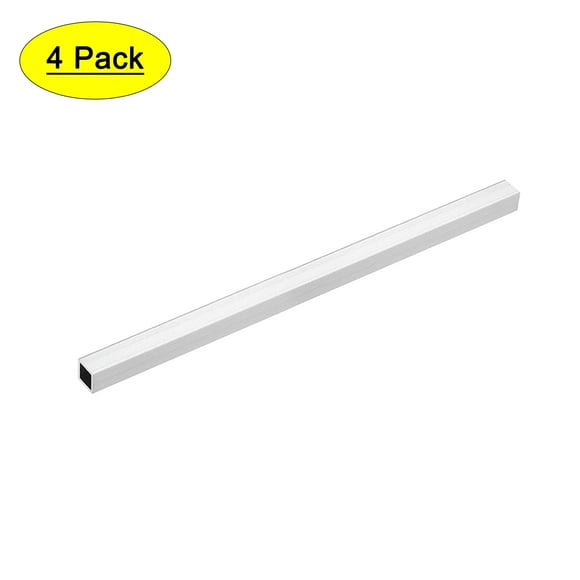 Unique Bargains 6063 Aluminum Square Tube 10mmx10mmx1mm Wall Thickness 200mm Length Seamless Straight Tubing 4 Pcs