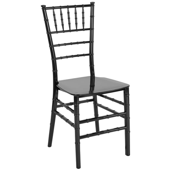 Flash Furniture Hercules Series Adult Size Resin Stacking Chiavari Chair, Black