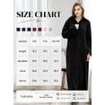thumbnail image 6 of AMITOFO Long Hooded Robes for Women Soft Warm Fleece Zipper Bathrobe with Pockets and Jacquard Pattern, 6 of 8