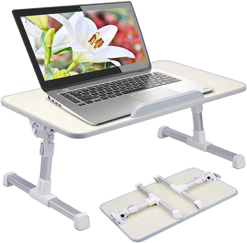 [Lower Height] Neetto Height Adjustable Laptop Bed Table, Portable Lap
