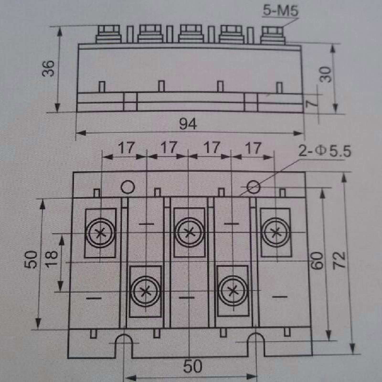 200a 1600v Diode Module Single Phase Bridge Rectifier Mdq-200a Ed
