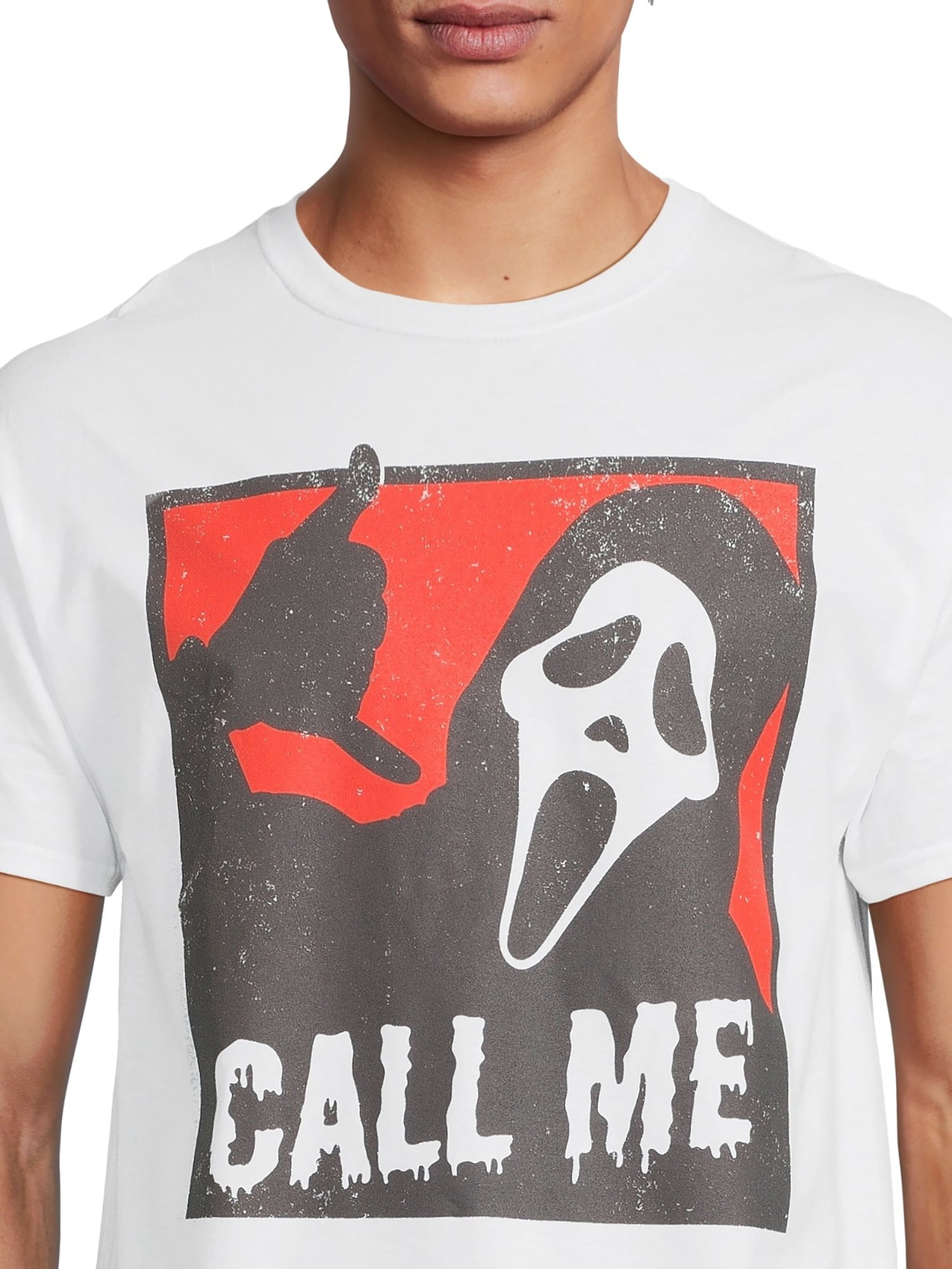 Ghost Face Call Me Men's and Big Men's Graphic Tee Shirt, Sizes S-3XL