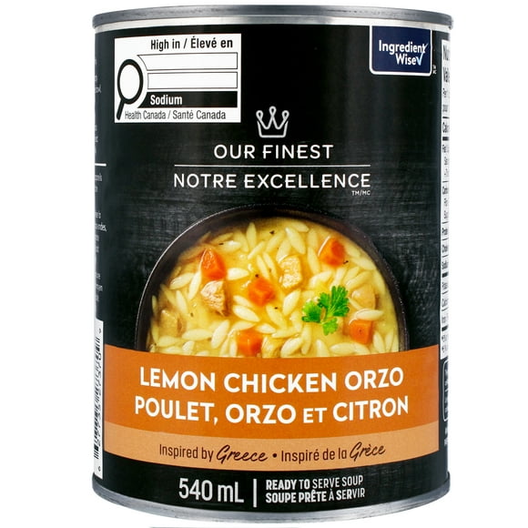 Our Finest Lemon Chicken Orzo Ready to Serve Soup, 540 mL