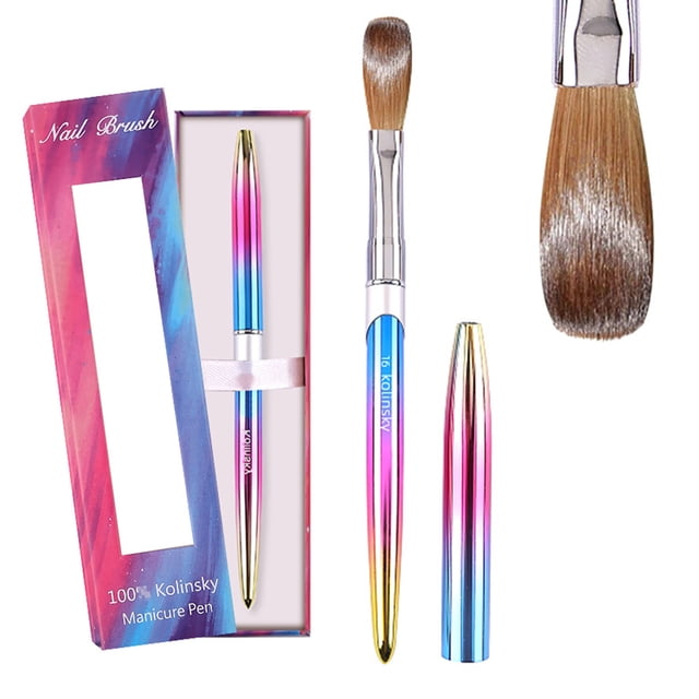 Pinceles para uñas con pincel para decoración de uñas para aplicación acrílica, pincel en polvo acrílico para decoración de uñas