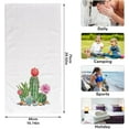 thumbnail image 3 of Dreamtimes Tropical Cactus Cacti Succulents Flower Towels 100% Cotton Hand Towel for Bathroom 16 x 30 inch, Absorbent Soft & Skin-Friendly, 2 Pieces, 3 of 6