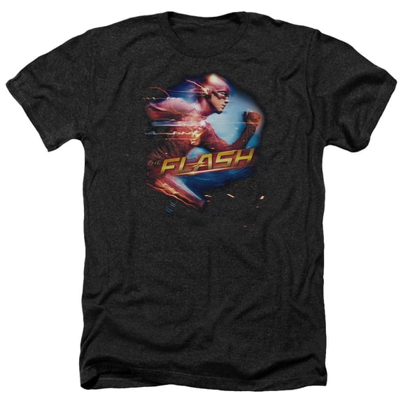 The Flash - Fastest Man - Heather Short Sleeve Shirt - X-Large