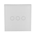 thumbnail image 2 of White, Touch Control, Tempered Glass Panel, Three Gang Wireless Smart Wall Switch, 2 of 3