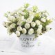 thumbnail image 4 of Ramo de flores artificiales para el hogar, oficina, escritorio, tela de seda, decoración floral falsa, ramo de capullos de rosa, blanco 3 piezas Yuarrent ZHF0580-03, 4 of 4