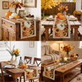 thumbnail image 4 of Thanksgiving Pumpkins Table Runner - 120 Inch Long Fall Maple Leaves Berries Brown Plaid Cotton and Linen Blended Dress Scarves Farmhouse Table Runner for Kitchen Dining, Coffee Table, 13" x 120", 4 of 8