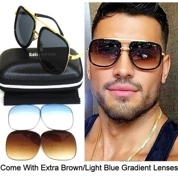 Tony Stark Retro Vintage Square Peter Parker Edith Glasses - Iron Men Spider Men Sunglasses - 3 Color Replacement Lens