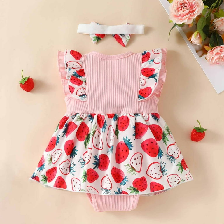 Strawberry baby girl outfit cheap