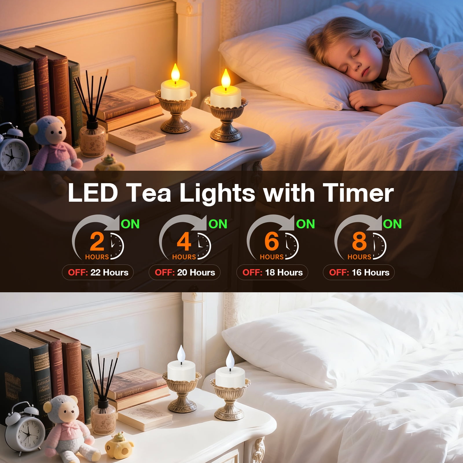 PChero Rechargeable Flameless Candles with Timer Remote, 12pcs Realistic Flickering LED Tea Lights Votive Battery Operated, Electric Fake Candle for Home Decor Halloween Christmas Wedding Warm White