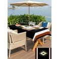 thumbnail image 5 of Outdoor Tablecloth with Umbrella Hole for Patio/Picnic/Party/Camping, Black Sage Boho Waterproof Table Cloth Rectangle Table Cover Washable, Farmhouse Ethnic Tribe Geometric (54"x 80"), 5 of 9