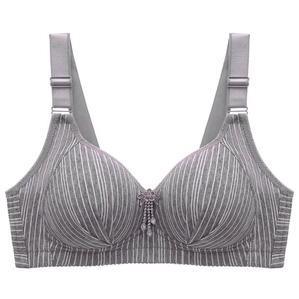 Gibobby Brasieres Comodos Para Mujer Sujetador sin de realce para mujer, soporte cómodo, sin sujetadores con aros, Bralette de alambre cómodo(Gris,44)