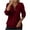 Red, variant on ZyeKqe Sweatshirts for Women Quarter Zip Collared Textured Pullover Long Sleeve Solid Color Fall Fashion Tops