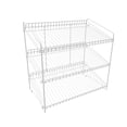 thumbnail image 3 of FixtureDisplays® 24" Wide X 14.9" Deep X 23.2" Tall 3-Open-Shelf Wire Rack for Countertop Chips Snack Book Display Organizer Concession Theatre Kitchen Pantry Stand WHITE 19396-WHITE, 3 of 4