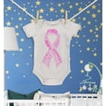 thumbnail image 3 of Shop4Ever Breast Cancer Pink Ribbon Word Montage Baby's Bodysuit Infant Cotton Romper 6 Months Heather Grey, 3 of 5