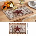 thumbnail image 6 of Red Texas Star Vintage Placemats Set of 12 Farmhouse Berry Brown Wooden Place Mats Indoor Wipeable Table Mats Washable Cloth Dining Table Placemats for Kitchen Holiday Party Home Decor 13x19 Inch, 6 of 9
