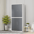 thumbnail image 4 of Magshion 71" Metal Garage Storage Cabinet with Locking Doors, 4 Adjustable Shelves for Home, Office, Grey White, 4 of 10