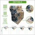 thumbnail image 5 of Blue Brown Palm Leaf Table Runner Linen Burlap Table Runner 90 Inches Long Summer Botanical Vintage Dresser Scarves for Kitchen Island Coffee Dining Room Party Wedding Banquet Holiday Decor 13"x90", 5 of 8