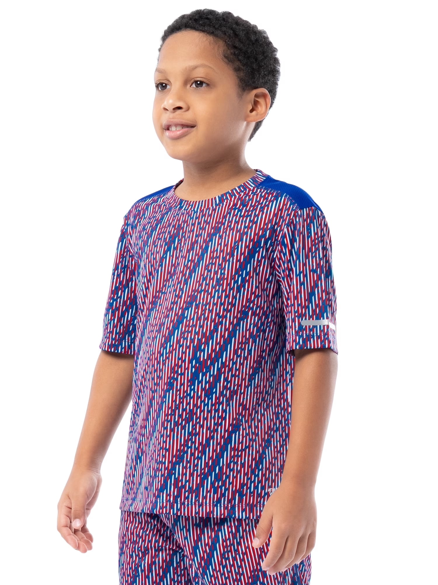 Athletic Works Boys Short Sleeve Core Performance T-Shirt, Sizes 4-18 & Husky