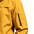 thumbnail image 5 of Yuaguia Men's Windproof Breathable Hiking Jacket, Casual Waterproof Spring Fall Outdoor Coat, Lightweight Raglan Sleeve Zip Up Windbreaker, Outerwear for Mountain Travel Daily Wear, Saffron S, 5 of 6