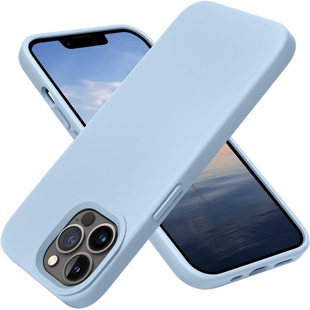 Compatible with iPhone 13 Pro Case,Liquid Silicone Slim Protective Shockproof Phone Case Cover with Anti-Scratch Microfiber Lining, 6.1 inch (Mystery Blue)