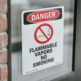 thumbnail image 4 of Flammable Vapors No Smoking OSHA Danger Vinyl Decal Label 24 Inch x 18 Inch - 10 Pack, 4 of 6