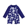 thumbnail image 5 of Piuwrlz 2 Years Girls Swimsuit Baby Swimming Suit Sets Long Sleeves Bikini Navy Size 2 Years, 5 of 6