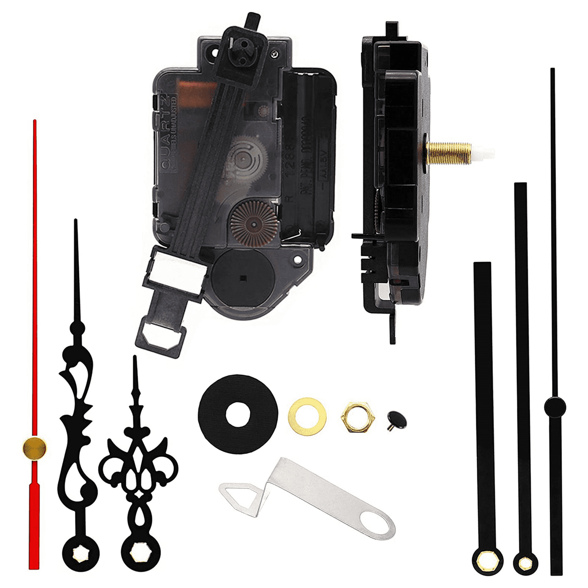 6 Set DIY Quartz Pendulum Clock Movement Mechanism with 12 Pairs of Hands Wall Quartz Clock Repair Tool Parts