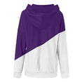 thumbnail image 4 of fvwitlyh White Hoodie Women's Ruby Ruffle-Shoulder Supersoft Stretch Sweatshirt Purple X-Large, 4 of 5