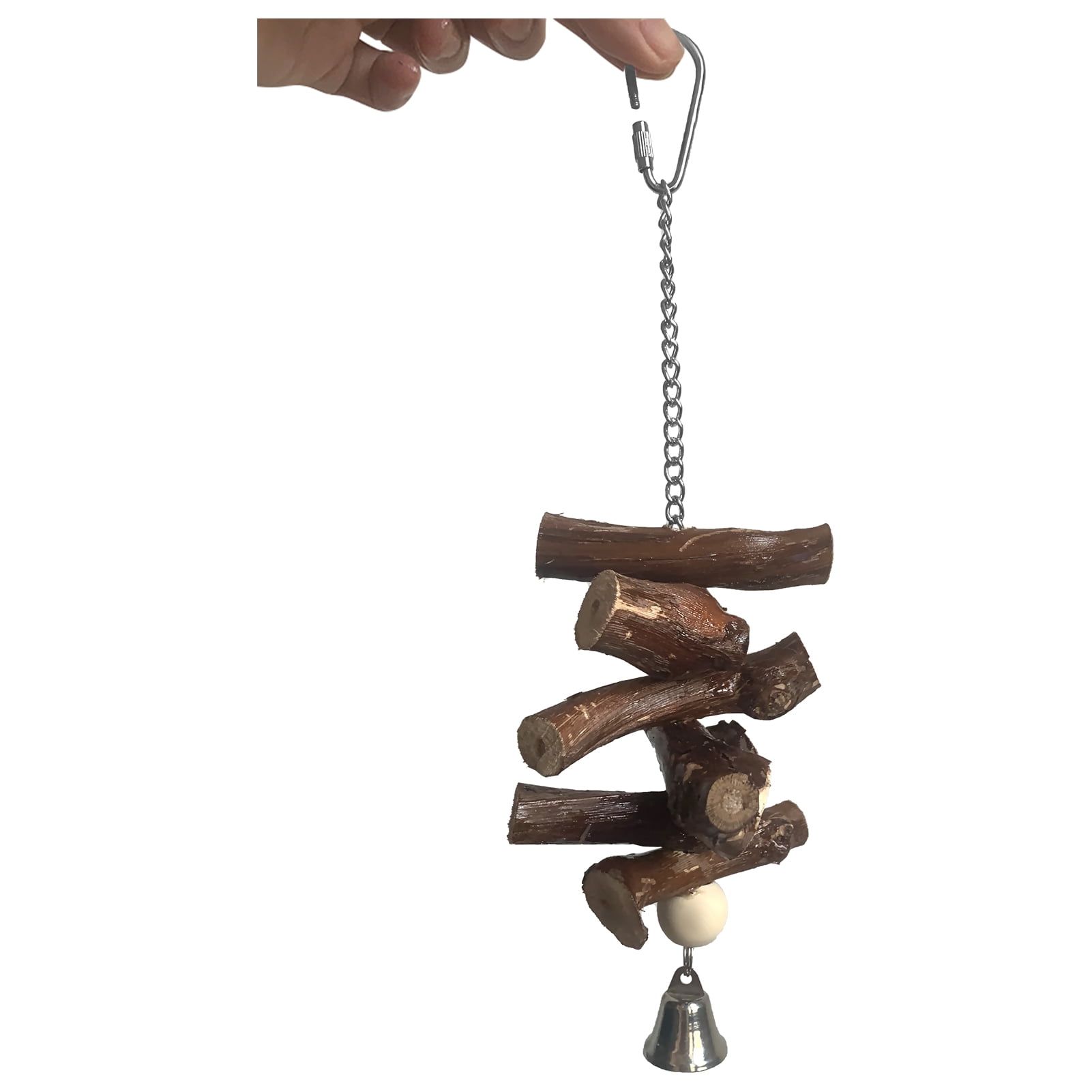 Jouets à Mâcher Pour Oiseaux - Lot De 3 Avec Cloche, Pierre Minérale, Pour Perroquets - 8