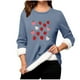 thumbnail image 2 of Heisall Womens Base Layer Shirts Autumn Winter Floral Print Round Neck Long Sleeve Thickened Fleece Teddy Shearling Warm Fitted Thermal Tops for Daily Cold Weather Wear, 2 of 3