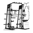 thumbnail image 1 of Smith Machine Power Cage for Home Gym – 2300 lbs Capacity Squat Rack with LAT Pulldown, Durable Cable Crossover, Leg Press Attachment – Multi-Function Multifunctional Fitness Equipment, 1 of 8