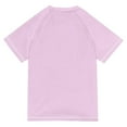 thumbnail image 6 of FORMRS Boys Rash Guard Short Sleeves Swim Shirt Quick Dry UPF 50+ Sun Protection, Sizes 3-12T, Light Pink Stripes, 6 of 6