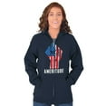 thumbnail image 5 of American Attitude Rebel Patriot Unisex Plus Fleece Graphic Hoodie Brisco Brands 4X, 5 of 6