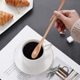 thumbnail image 4 of Leodye 1PCS Long Handle Wooden Coffee Spoon Leaf Design Mixing Spoon for Coffee Tea and Drinks -7.08x0.66in, 4 of 6