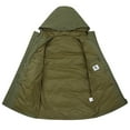 thumbnail image 4 of Coevals Club Mens Thickened Down Jacket Hooded Coat Winter 7 Pockets Puffer Quilted Jacket 01 Fir 3X-Large, 4 of 6