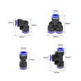 thumbnail image 5 of Unique Bargains 10mm OD PU Tuyau d'Air Kit 10 Mètres Bleu avec 8 Raccords Pcs, 5 of 5